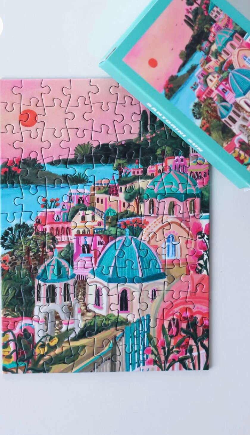 Piecely Santorini Sun Mini Puzzle, 99 Pieces - Image 3