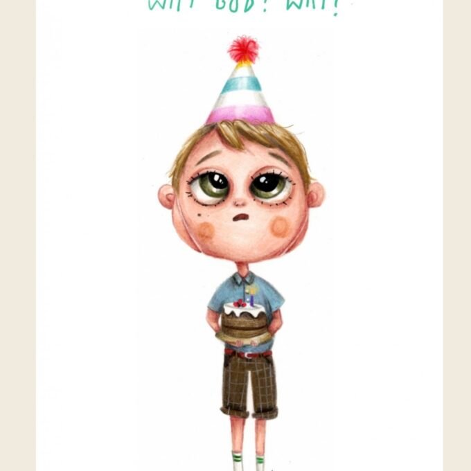 Birthday boy Card - Little Miss Grumpy