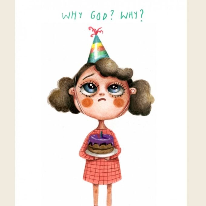 Birthday Girl Card- Little Miss Grumpy