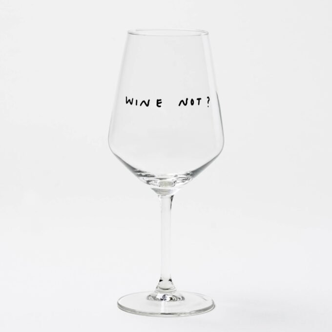 "Wine Not" wine glass by Johanna Schwarzer × selekkt