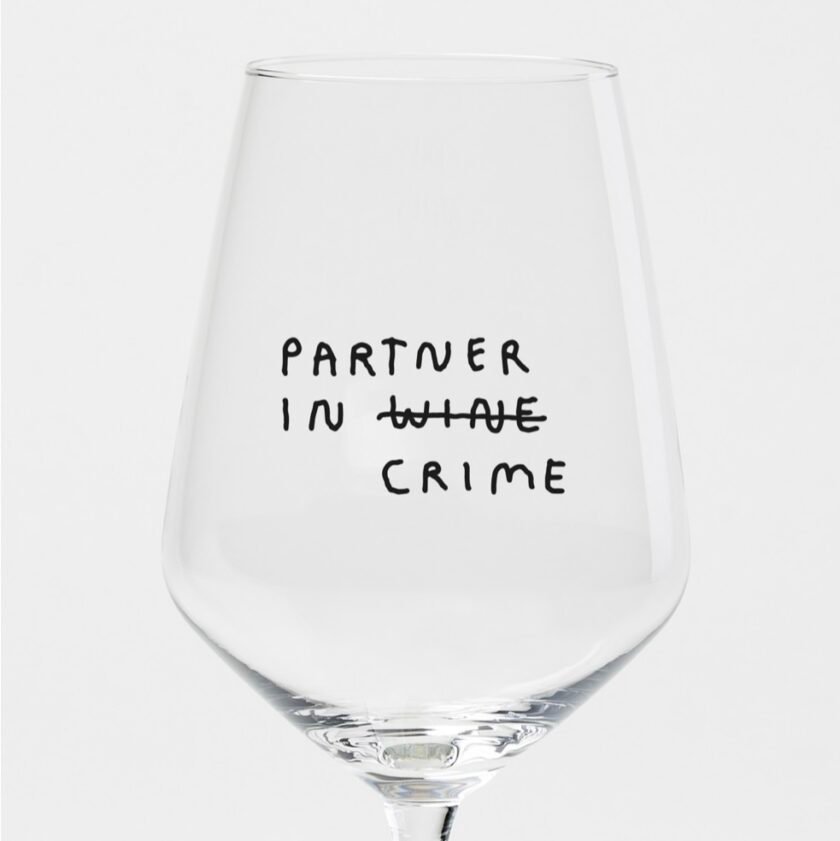 "Partner In Wine" wine glass by Johanna Schwarzer × selekkt - Image 2