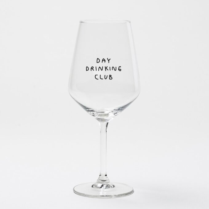 "Day Drinking Club" wine glass by Johanna Schwarzer × selekkt