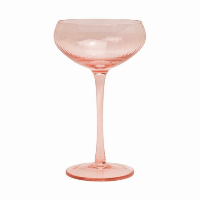 The Lou, Set of 2 Blush Coupe Glass 177 mL - Here's How