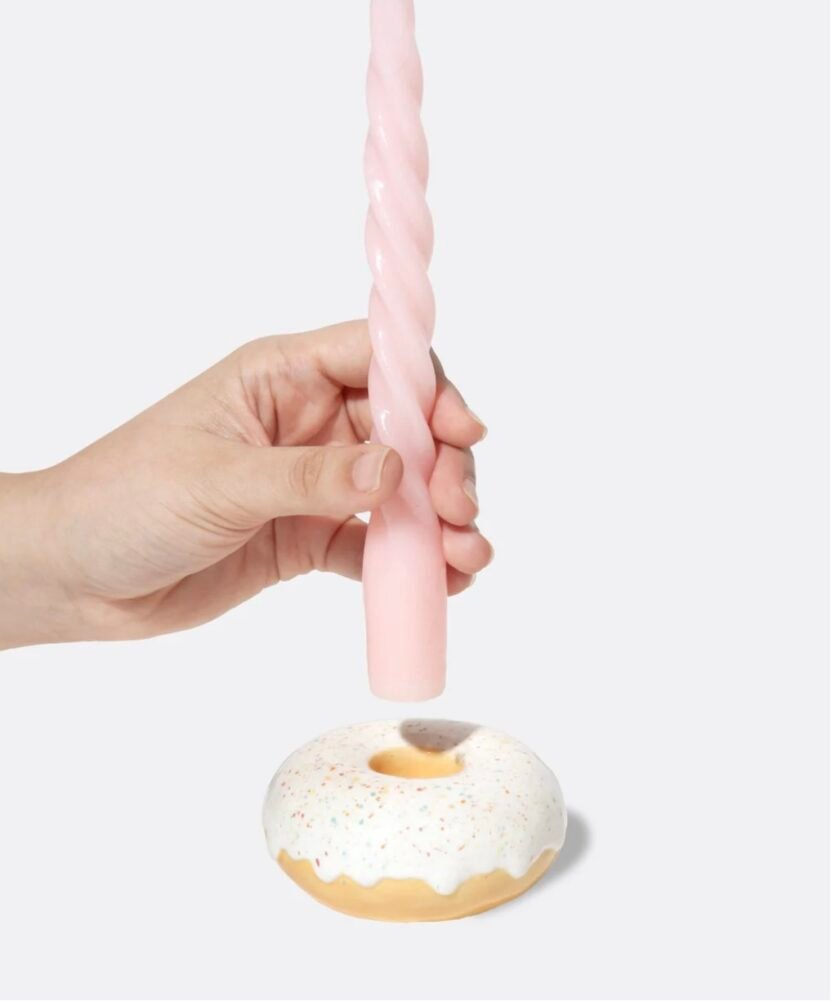Fast Food Candle Holder Donut White - Image 5