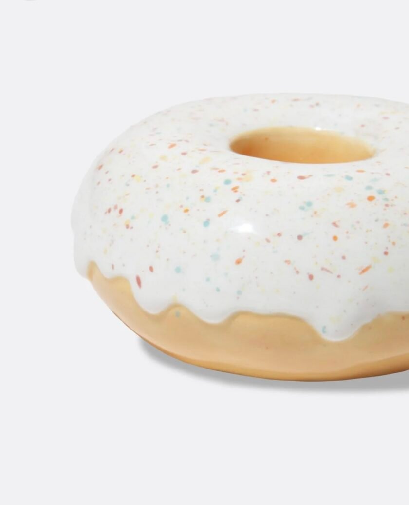 Fast Food Candle Holder Donut White - Image 4