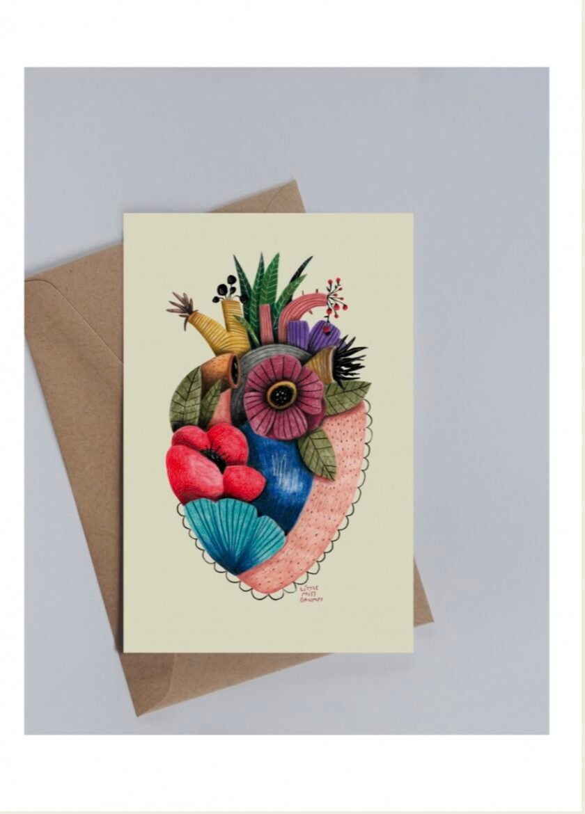 Blooming Heart card - Little Miss Grumpy