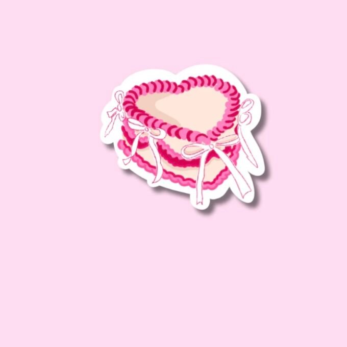 "Heart cake" sticker