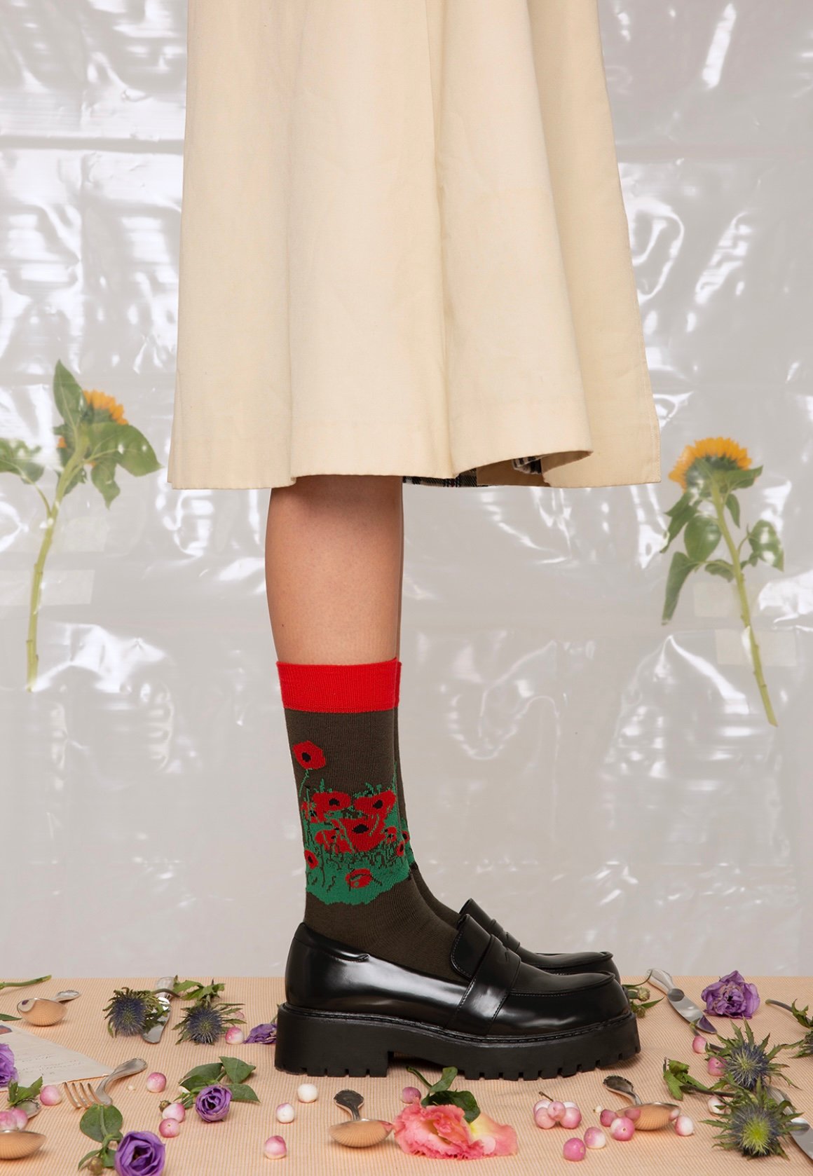 Red Poppies Socks