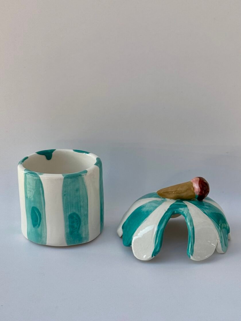 Ceramic Ice Cream  Sugar Bowl - Image 2