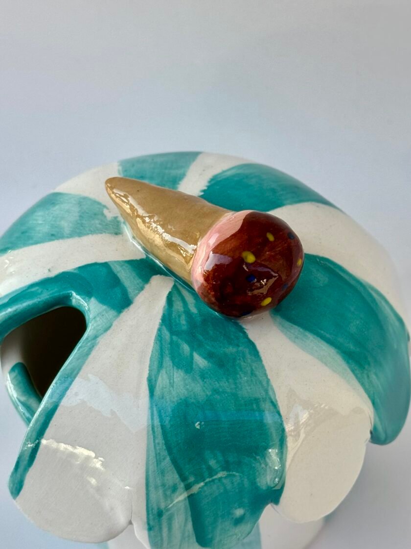 Ceramic Ice Cream  Sugar Bowl - Image 3