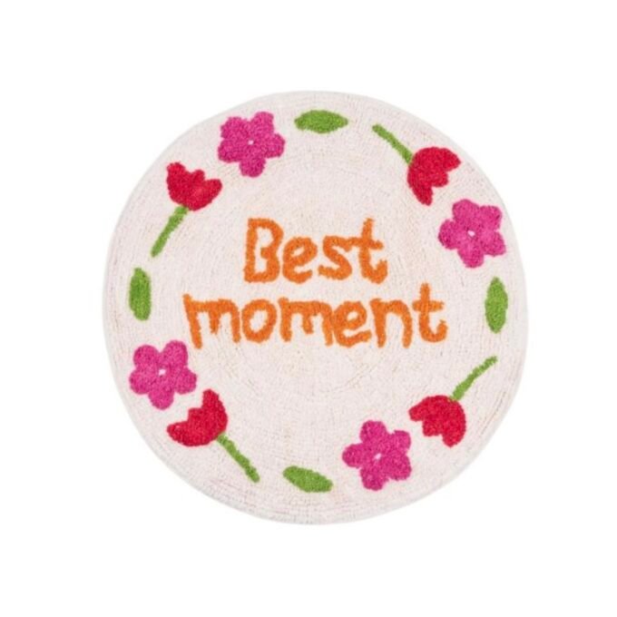 "Best Moment" non-slip bath mat 60*60cm - Flamingueo