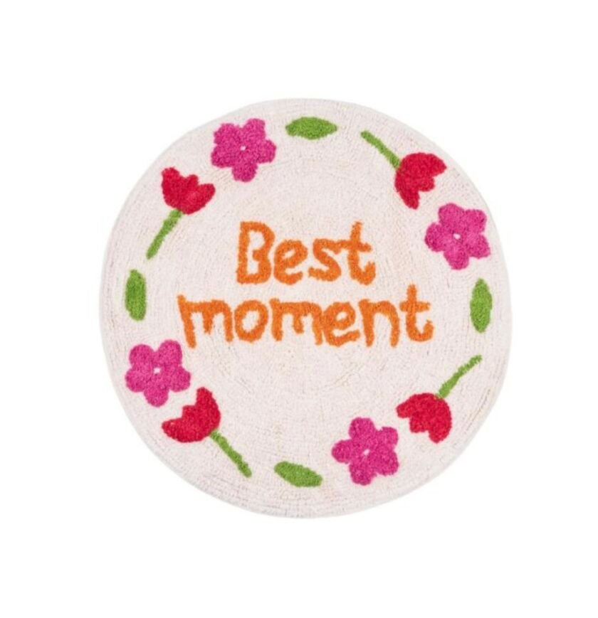 "Best Moment" non-slip bath mat 60*60cm - Flamingueo