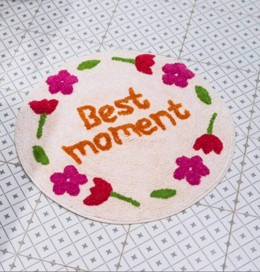 "Best Moment" non-slip bath mat 60*60cm - Flamingueo - Image 2