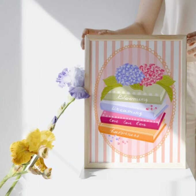 "Blooming Books" poster
