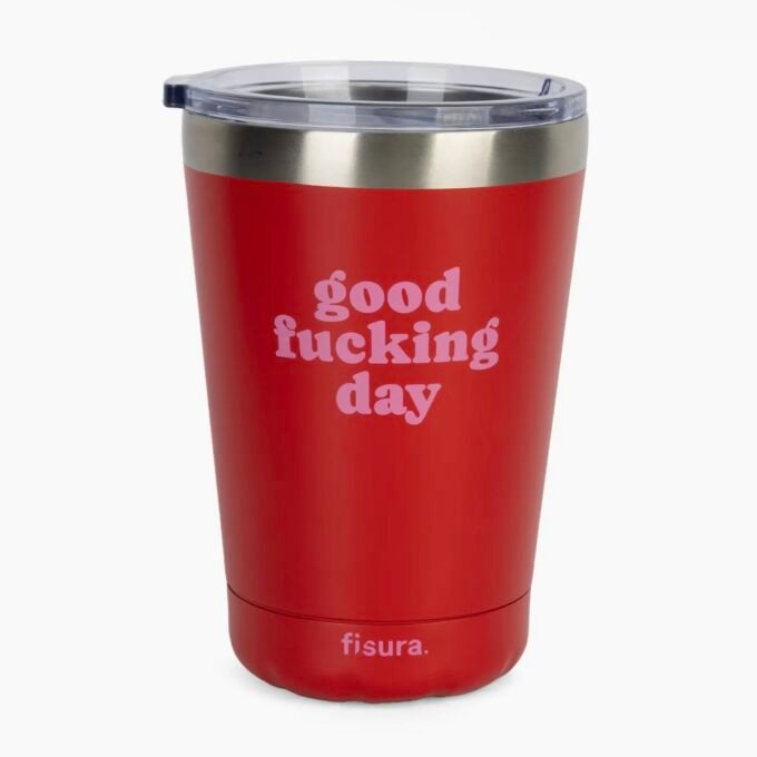 "Good Fucking Day" Red Thermos Mug