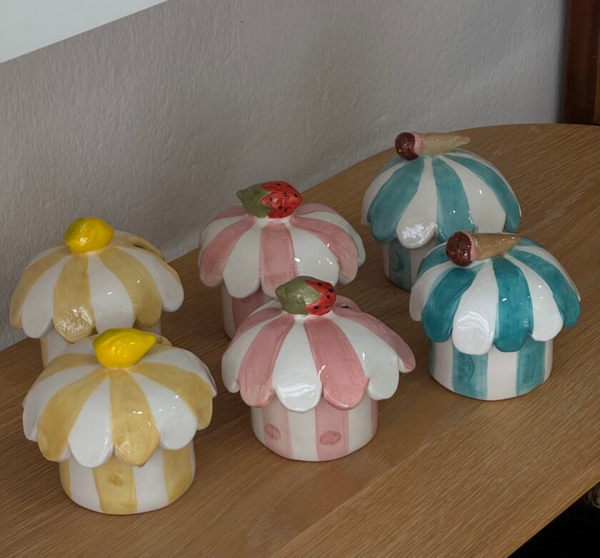 Ceramic Ice Cream  Sugar Bowl - Image 4