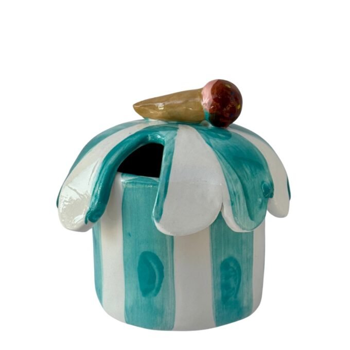 Ceramic Ice Cream  Sugar Bowl