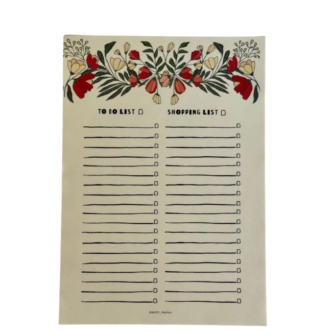 To Do & Shopping List - Petit Manou