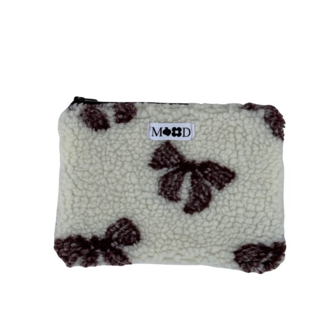 White Bow Mini Pouch