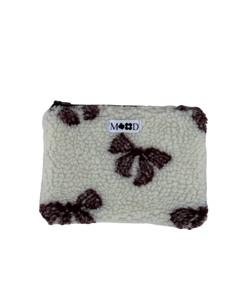 White Bow Mini Pouch