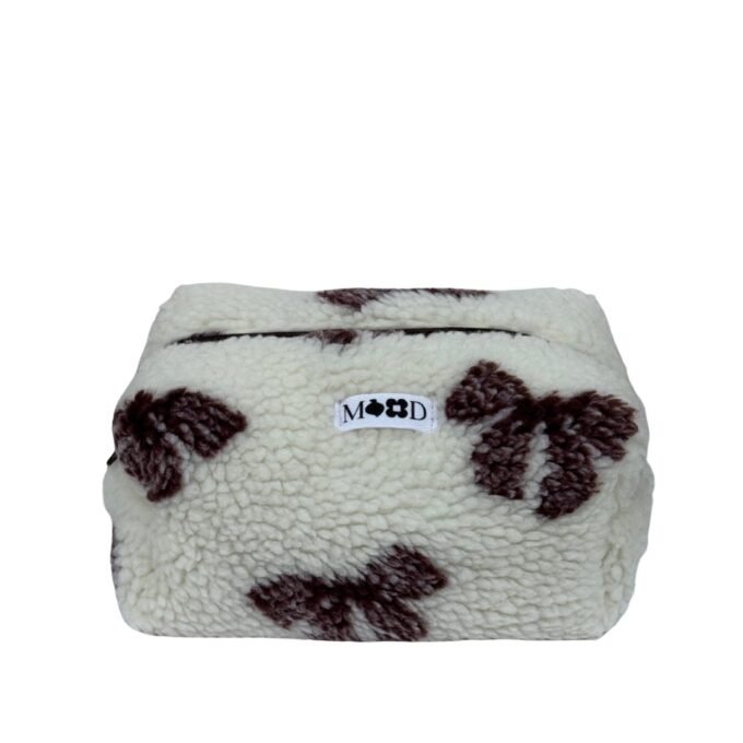 White Bow Classic Makeup Bag