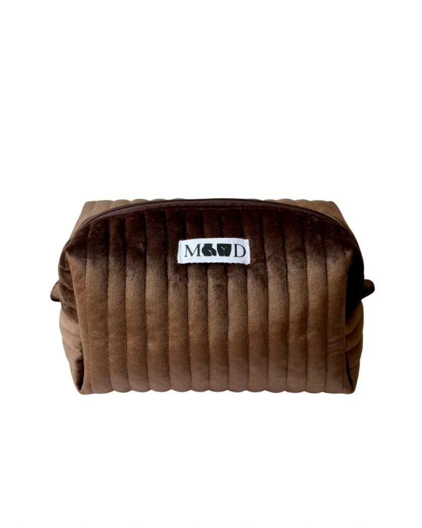 Brown Velvet - Makeup Bag
