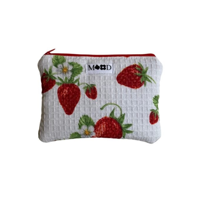 White Strawberry Mini Pouch
