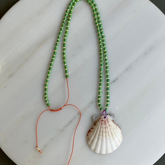 Green Seashell Necklace