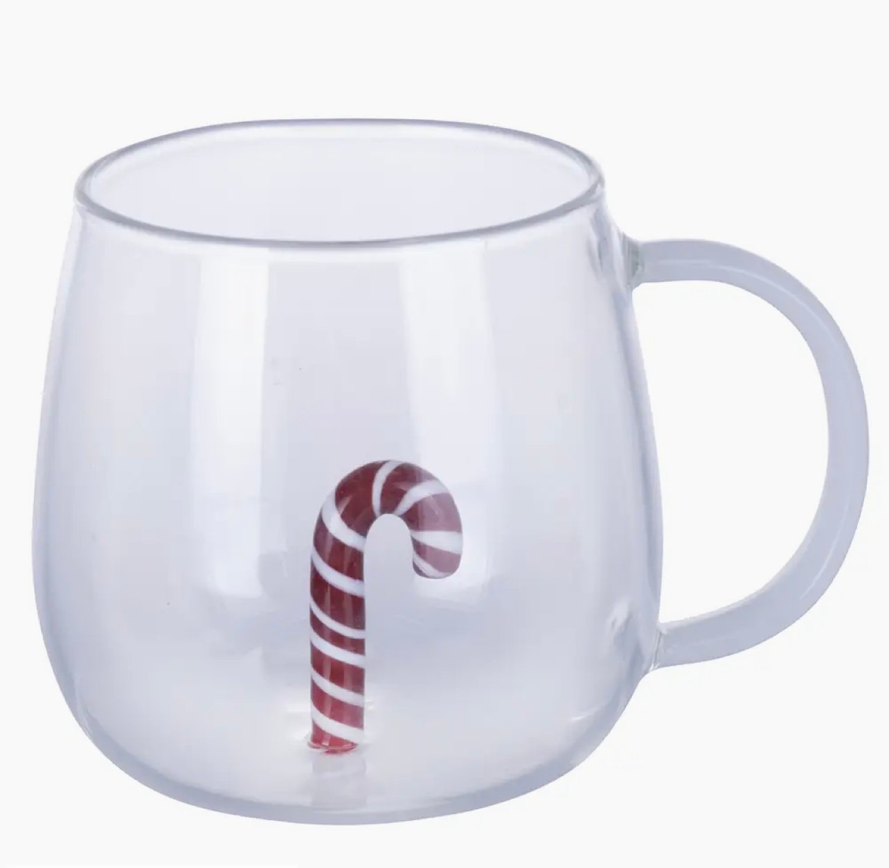 Xmas Mug Borosilicate 3D Candy Cane 450ML