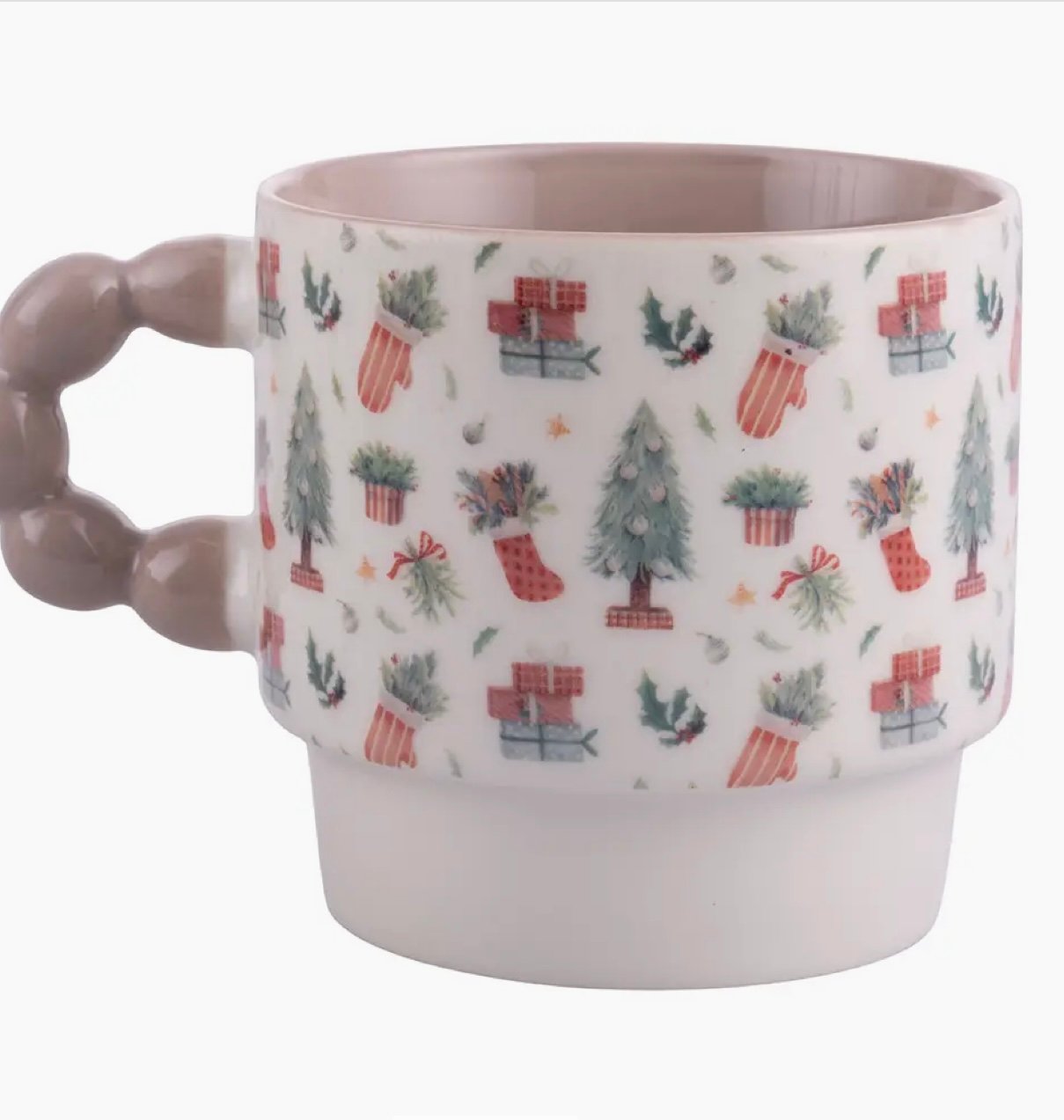 Winter Village Set 4 Mugs with Metal Stand - Image 4