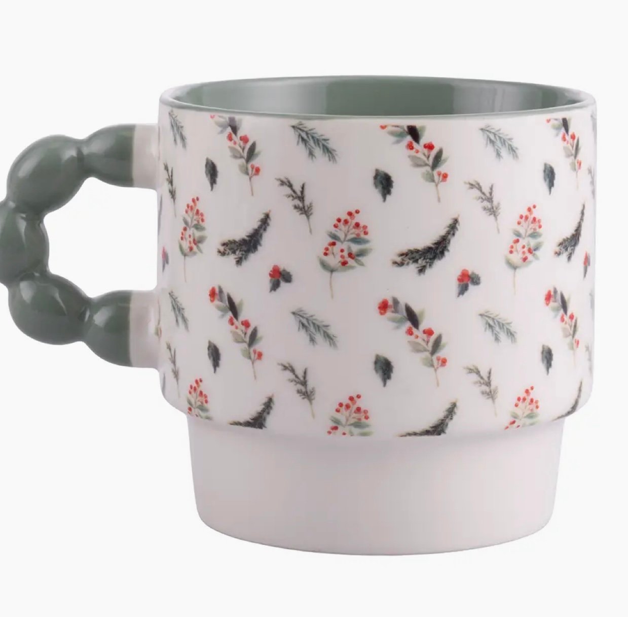 Winter Village Set 4 Mugs with Metal Stand - Image 2