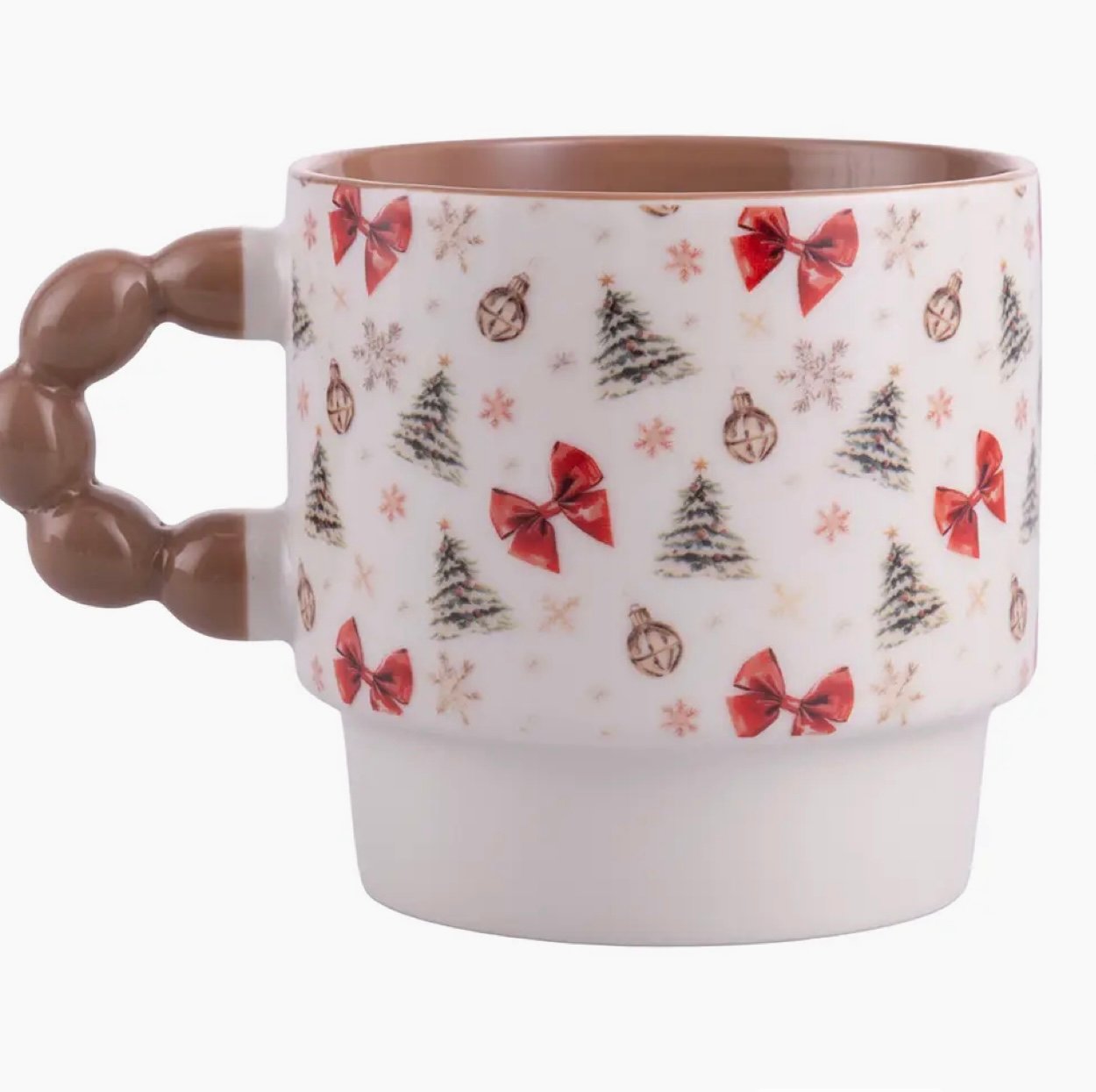 Winter Village Set 4 Mugs with Metal Stand - Image 3