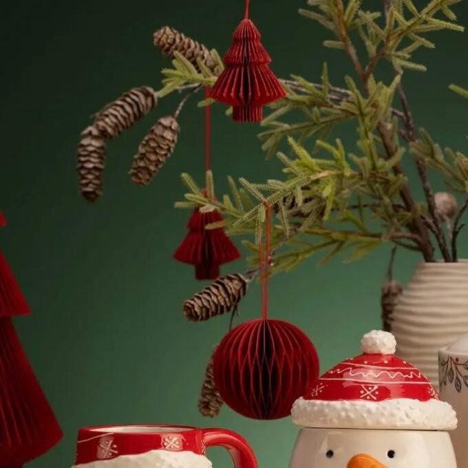 Colorful Ceramic Snowman Jar