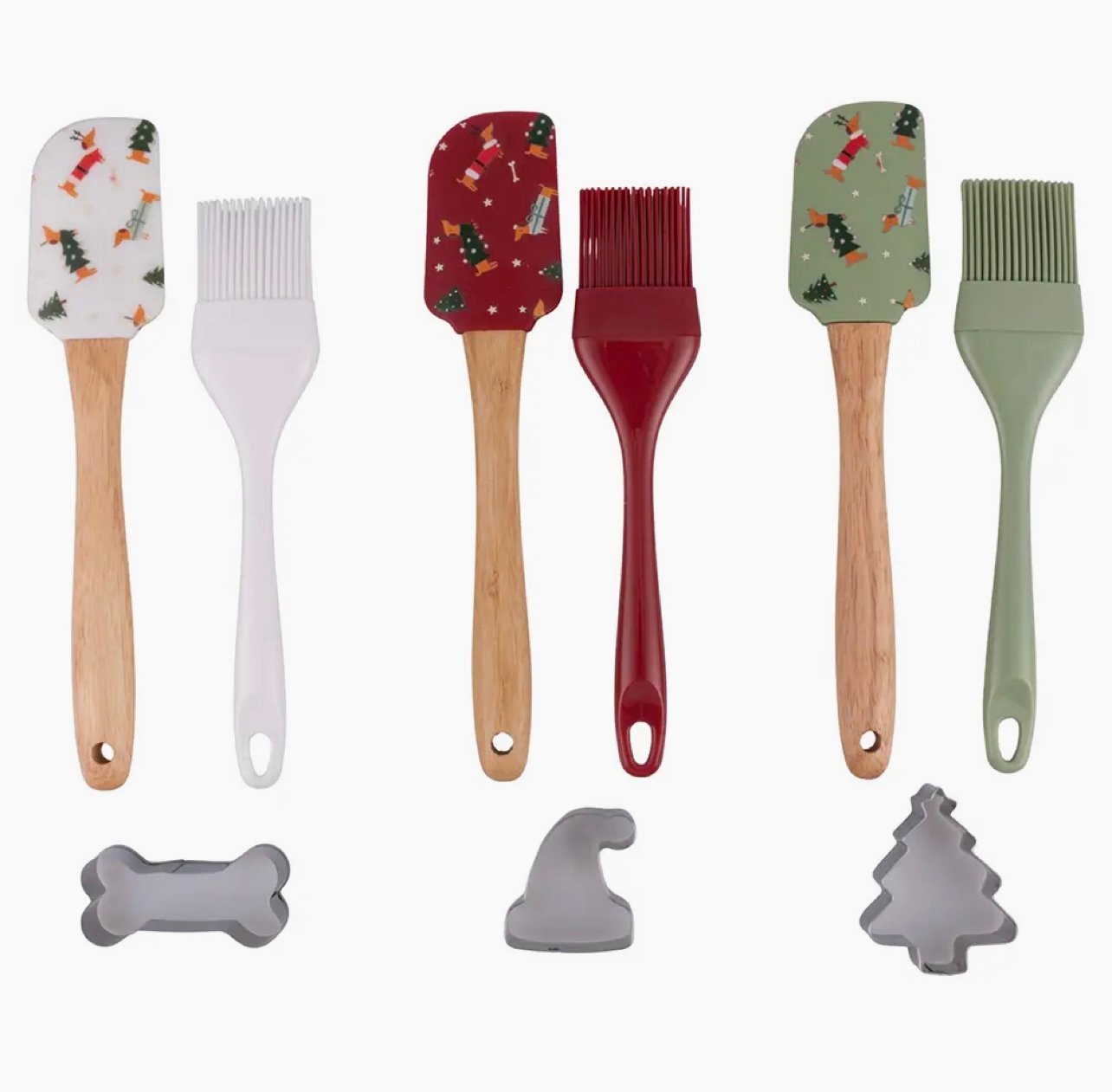 Natalotto Spatula+Brush+Cookie Cutter White - Image 2