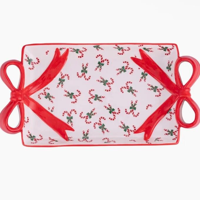 Xmas Flakes Rectangular Plate Dec. A 28.5X14.6