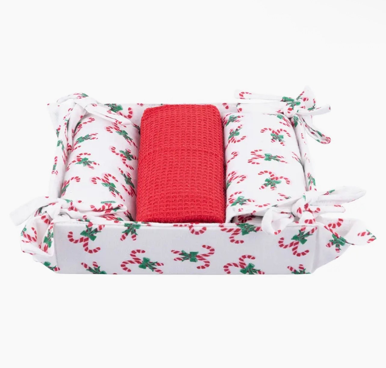 Xmas Fiocchi Set 3 Towels+Basket B