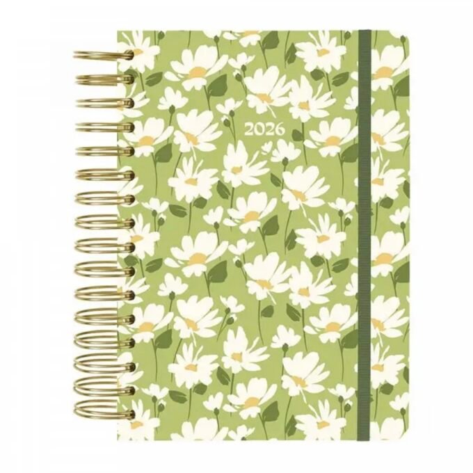 Premium Ημερήσιο Ημερολόγιο 2026 12μηνο Σπιράλ 17,5Χ21,5εκ MUSE DAISY COTTAGE by Kokonote