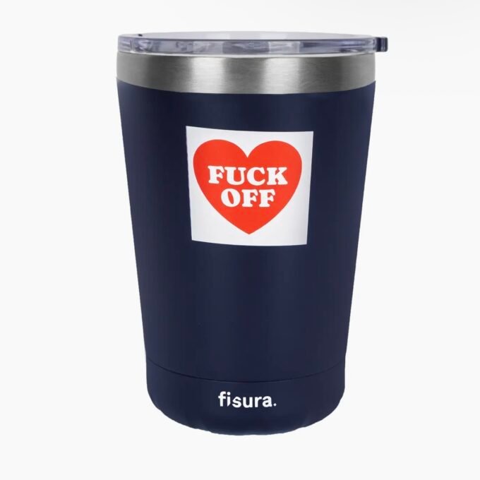 "Fuck Off" Blue Thermos Mug