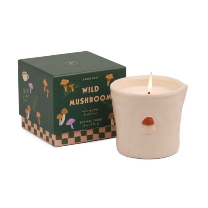 Wild Mushroom Φυτικό Κερί 226gr σε κεραμικό δοχείο, Bistro Mushroom - Paddywax