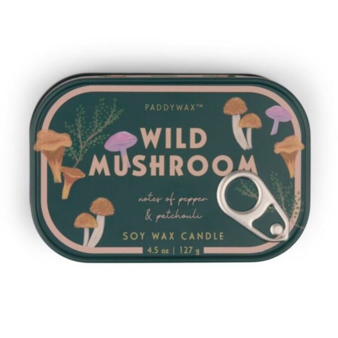 Wild Mushroom Φυτικό Κερί 127gr σε μεταλλικό δοχείο-κονσέρβα, Bistro Mushroom - Paddywax