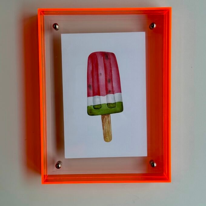 Acrylic Picture Frame, 10 X 15 cm, Orange