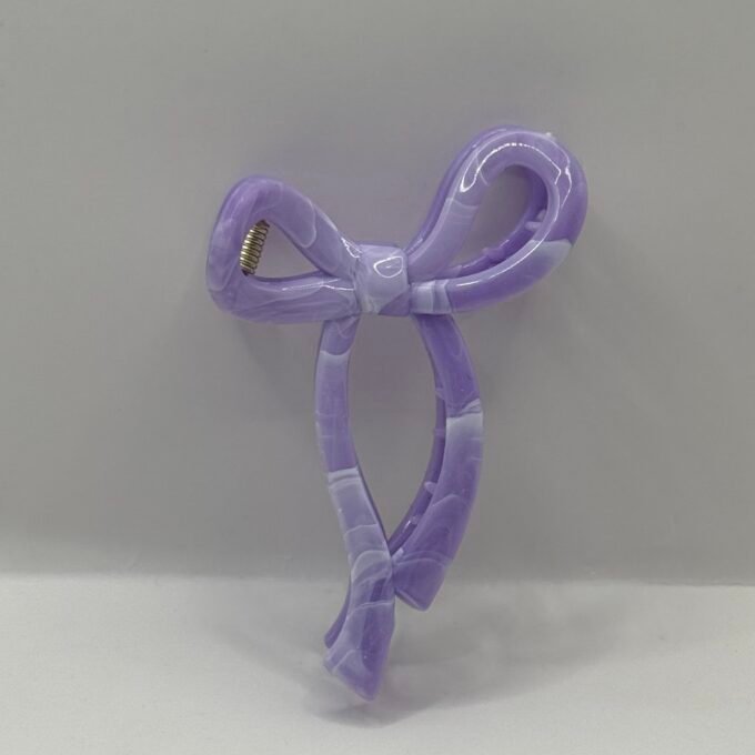 Lilac Bow Hair Claw
