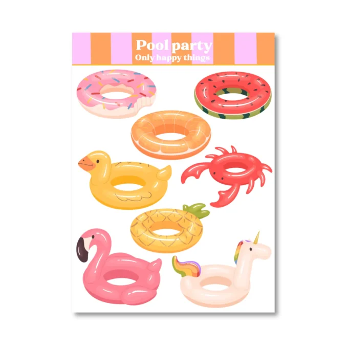 Stickersheet Pool Party A6