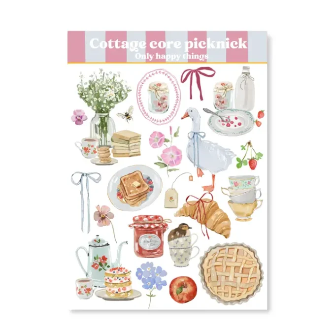 Stickersheet Cottage Core Picknick A6