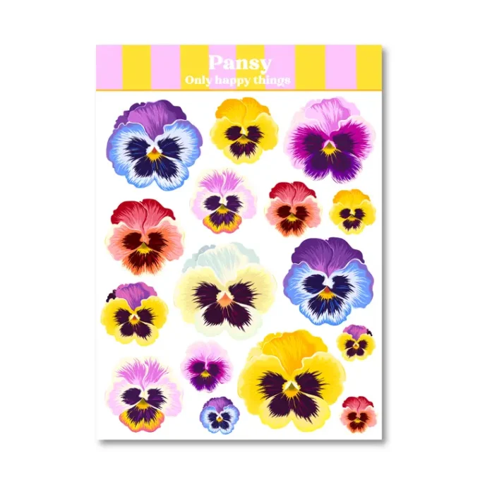 Stickersheet Pansy A6