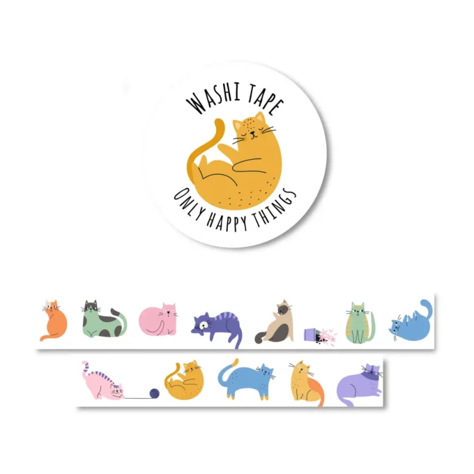 Washi Tape Colorful Cats