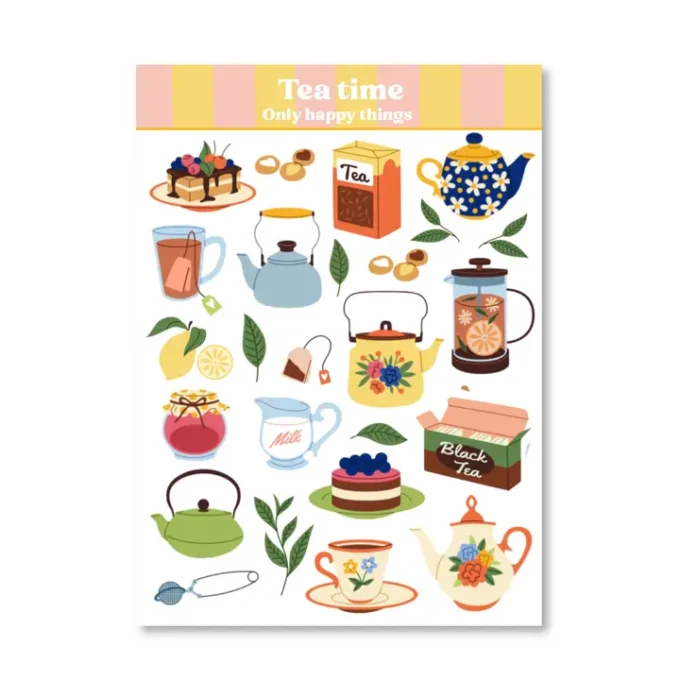 Stickersheet Tea Time A6