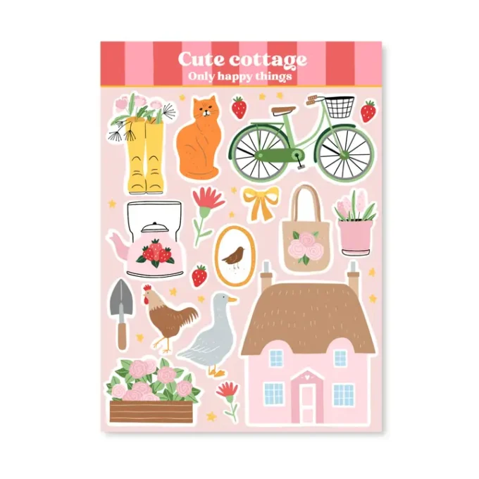 Stickersheet Cute Cottage A6