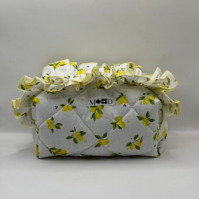 Lemon Sparkle - Ruffle Beauty Bag