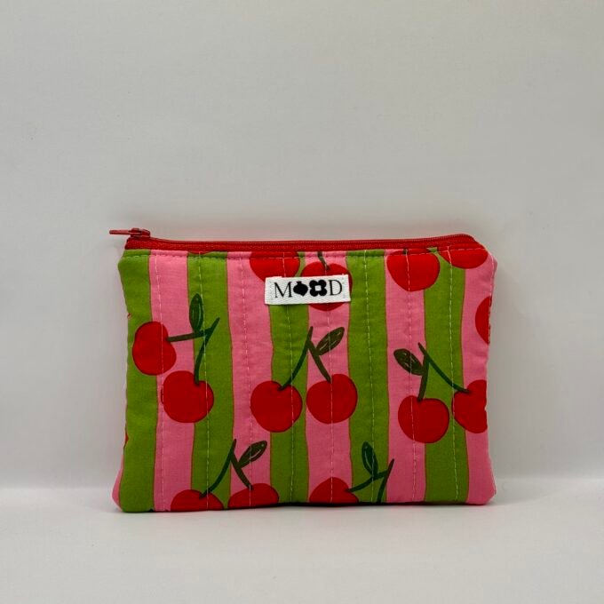 Striped Cherries Mini Pouch